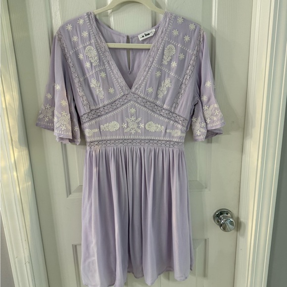 Altar'd State Dresses & Skirts - Lavender Embroidered Women's Dress